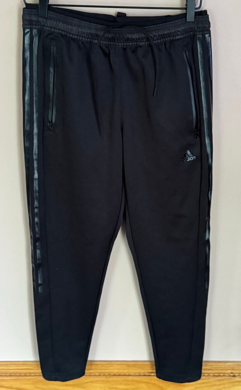 Adidas Tiro Pant Men Medium Black On Black Spell Out Logo Training Jogger